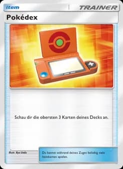 Pokédex card in German