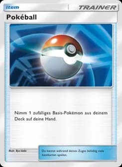Pokéball card in German