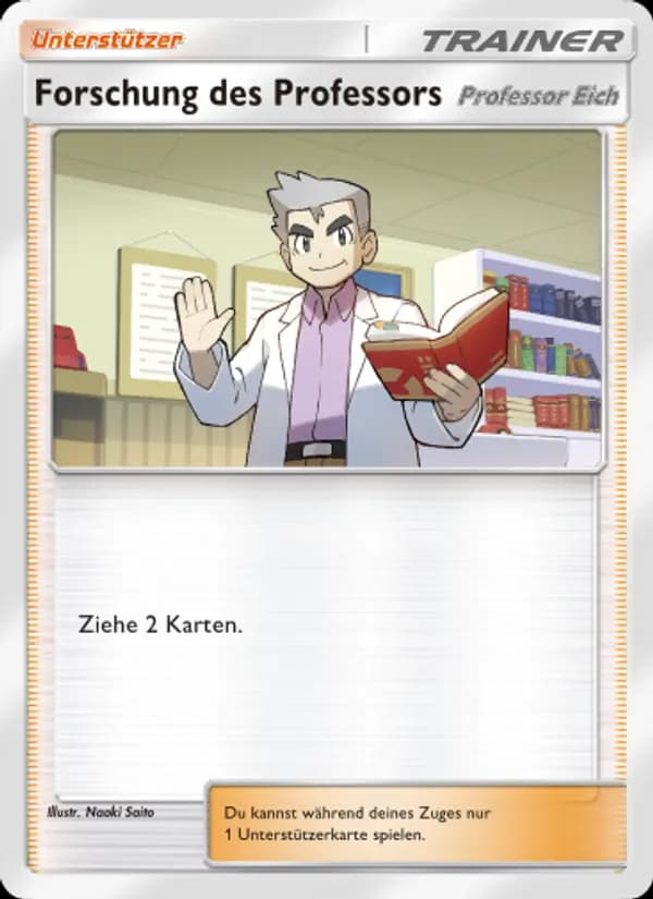 Forschung des Professors card in German