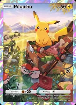 Pikachu card in German