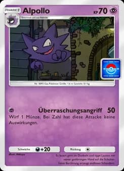 Alpollo card in German