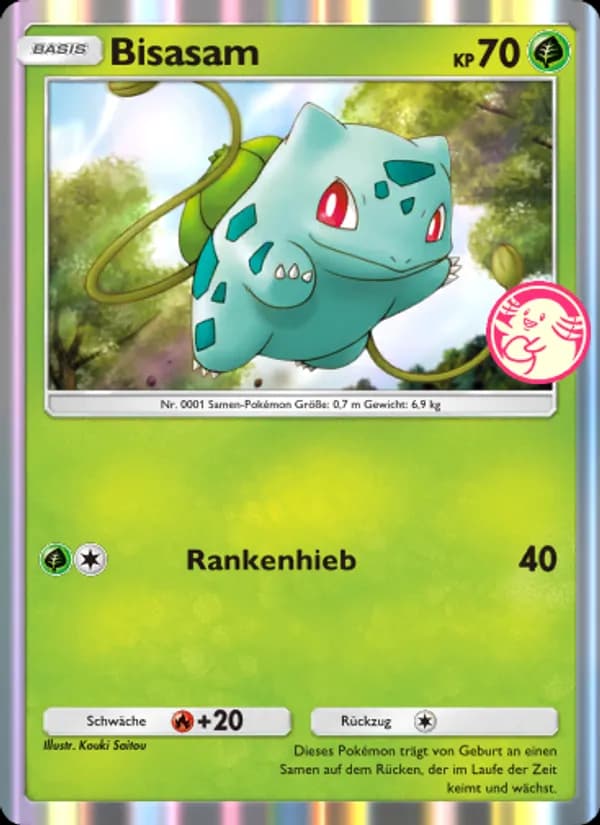 Bisasam card in German