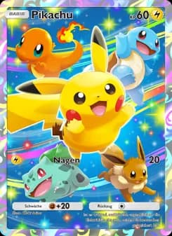 Pikachu card in German