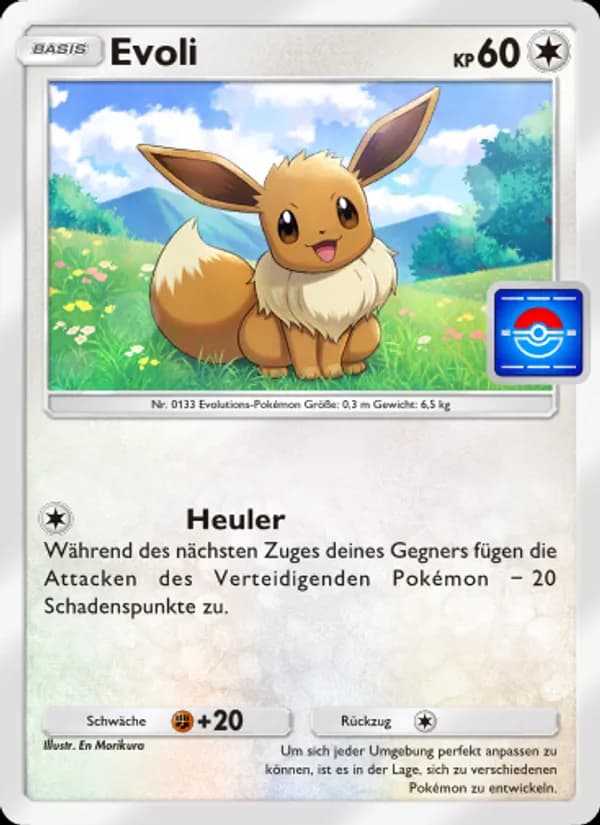 Evoli card in German
