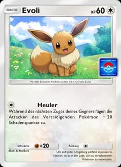 Evoli card in German