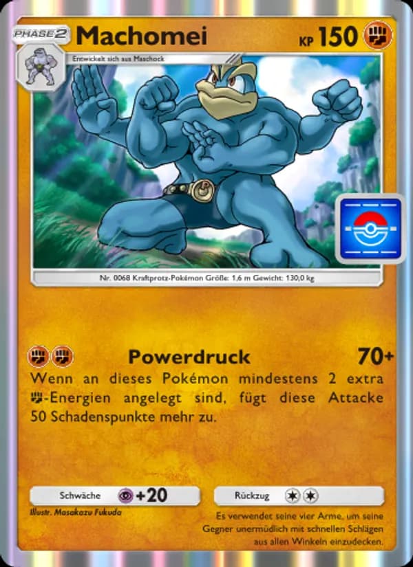 Machomei card in German