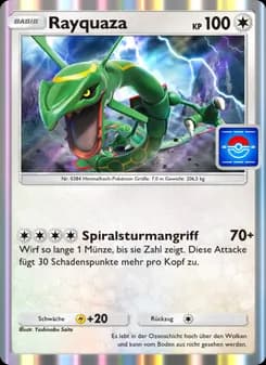 Rayquaza card in German