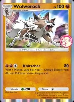 Wolwerock card in German