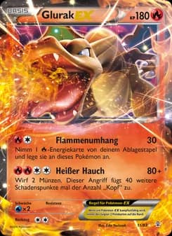 Glurak-EX card in German