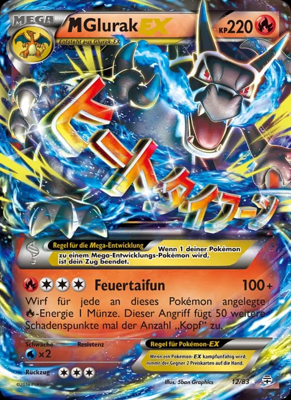 M-Glurak-EX card in German