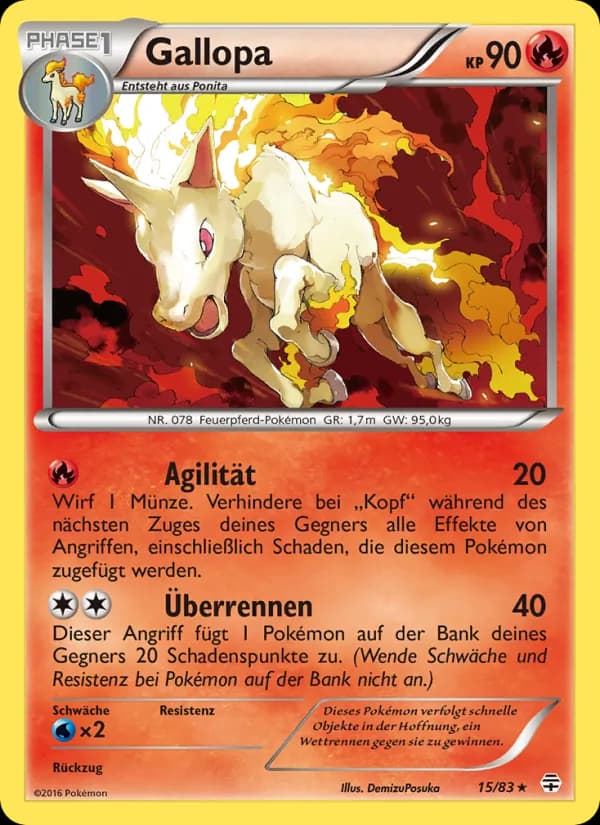 Gallopa card in German