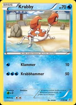 Krabby card in German