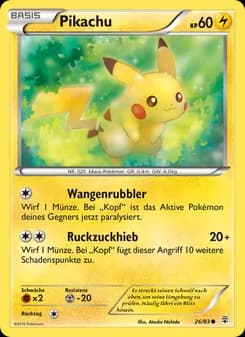 Pikachu card in German