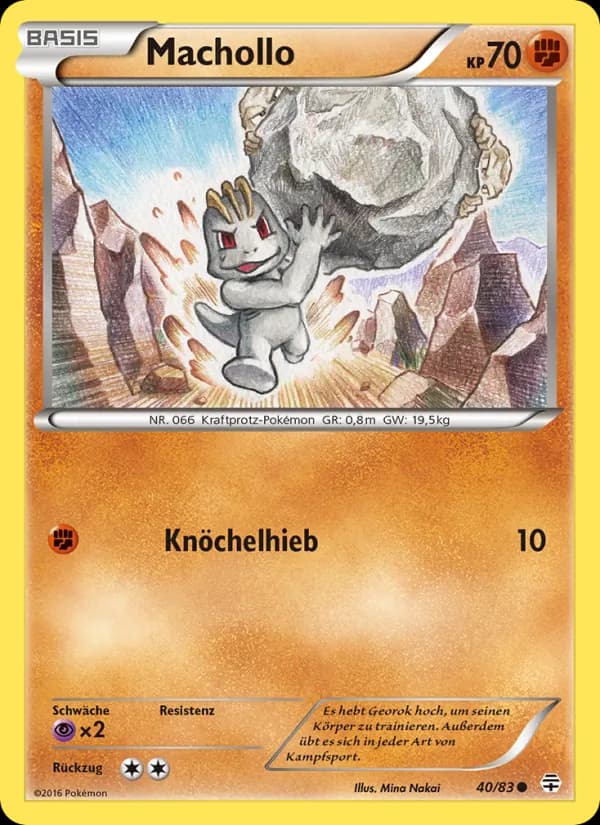 Machollo card in German