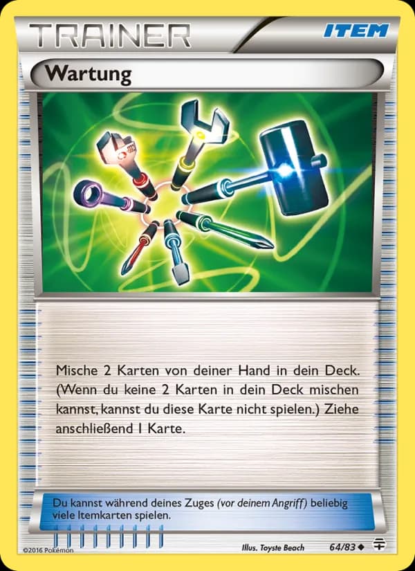 Wartung card in German
