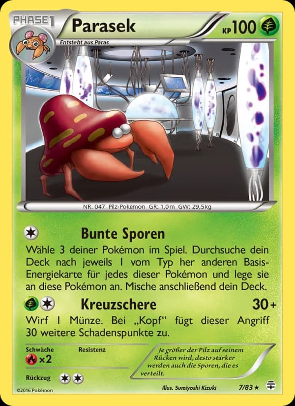 Parasek card in German