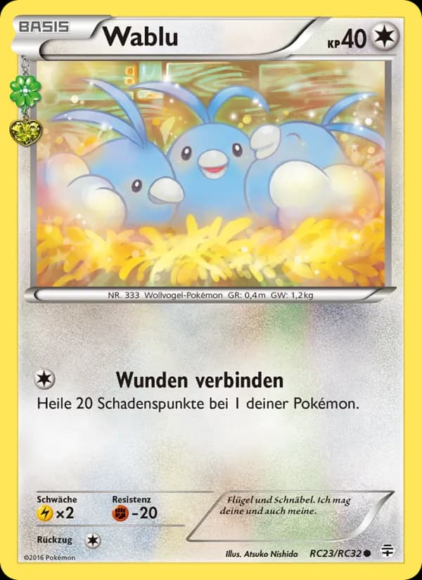 Wablu card in German
