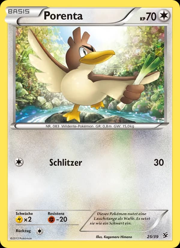 Porenta card in German