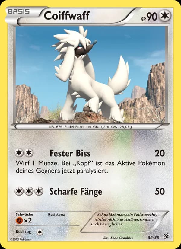 Coiffwaff card in German