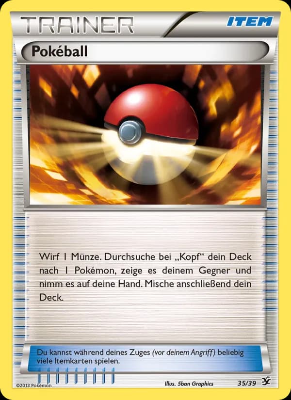 Pokéball card in German