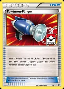 Pokémon-Fänger card in German