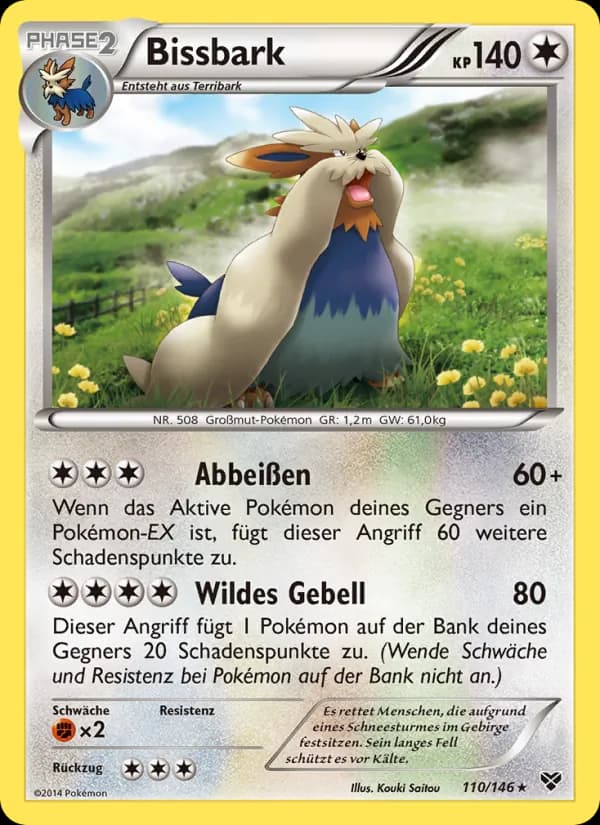 Bissbark card in German
