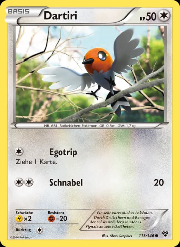 Dartiri card in German