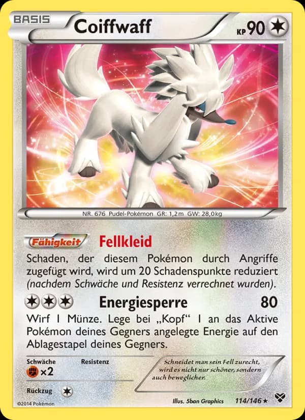 Coiffwaff card in German