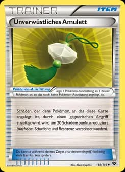 Unverwüstliches Amulett card in German