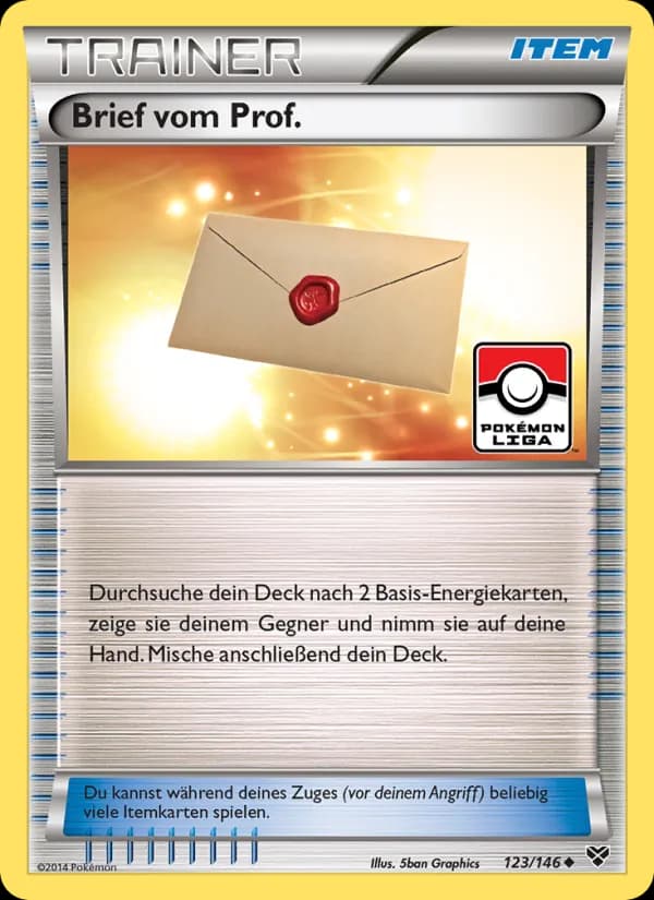 Brief vom Prof. card in German