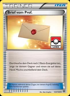 Brief vom Prof. card in German