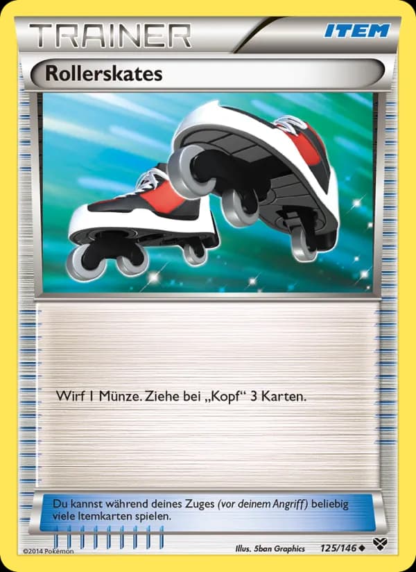 Rollerskates card in German