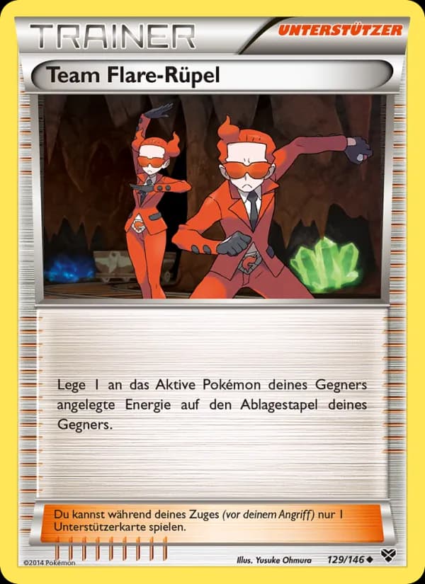 Team Flare-Rüpel card in German