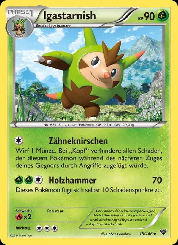 Igastarnish card in German