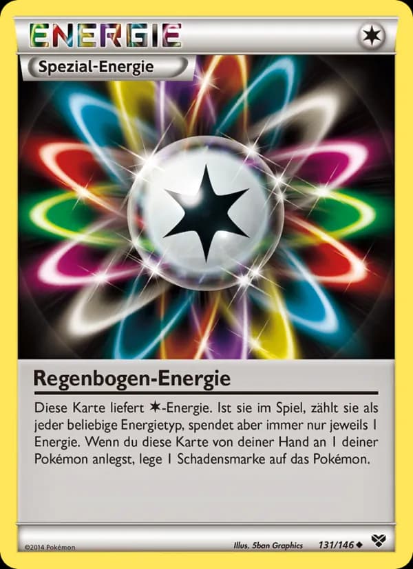 Regenbogen-Energie card in German