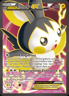 Emolga EX card in German