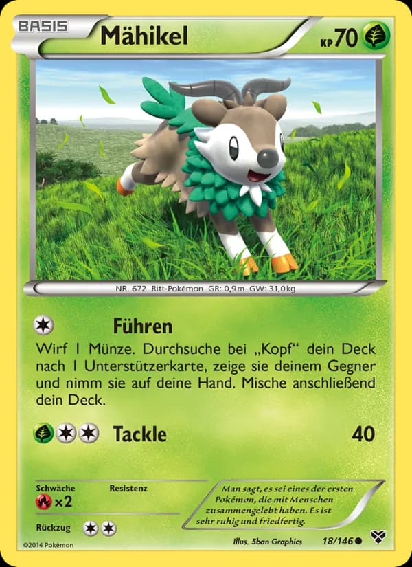 Mähikel card in German