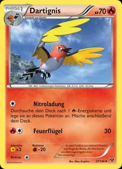 Dartignis card in German