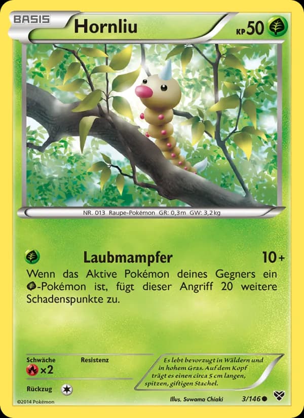 Hornliu card in German