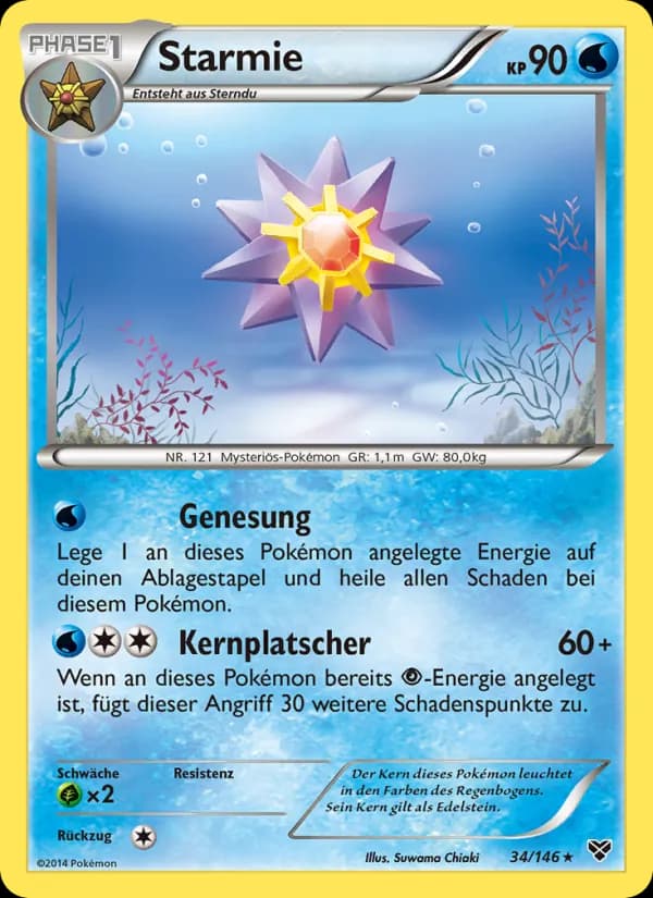 Starmie card in German