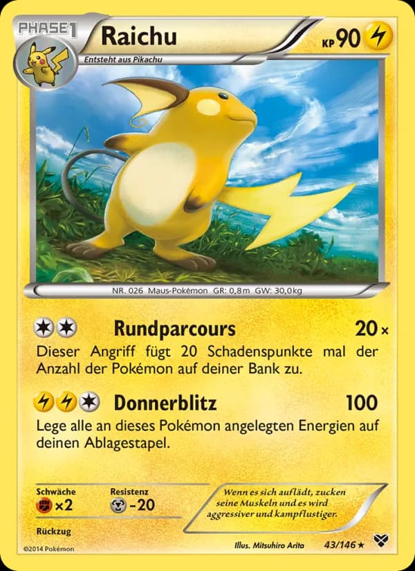 Raichu card in German