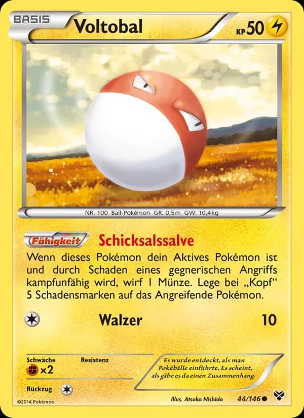 Voltobal card in German