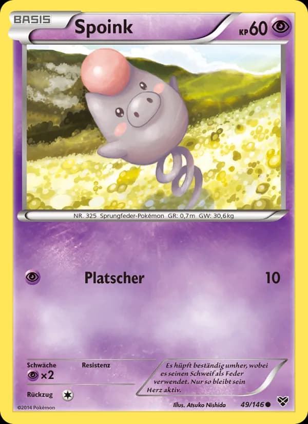 Spoink card in German