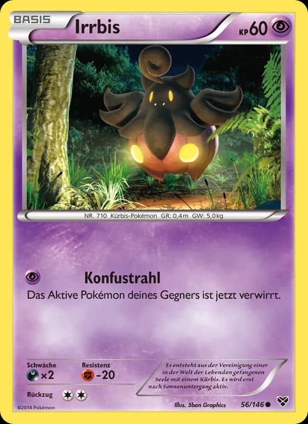 Irrbis card in German