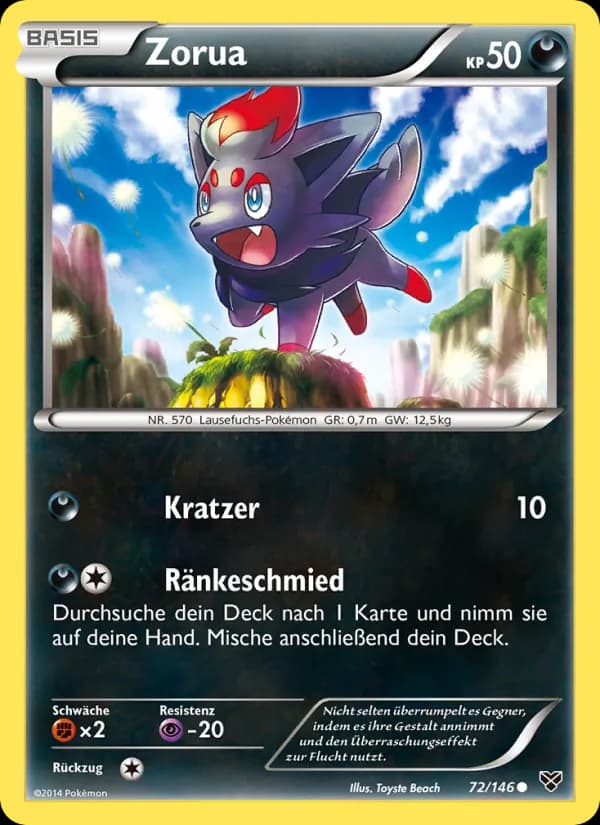 Zorua card in German