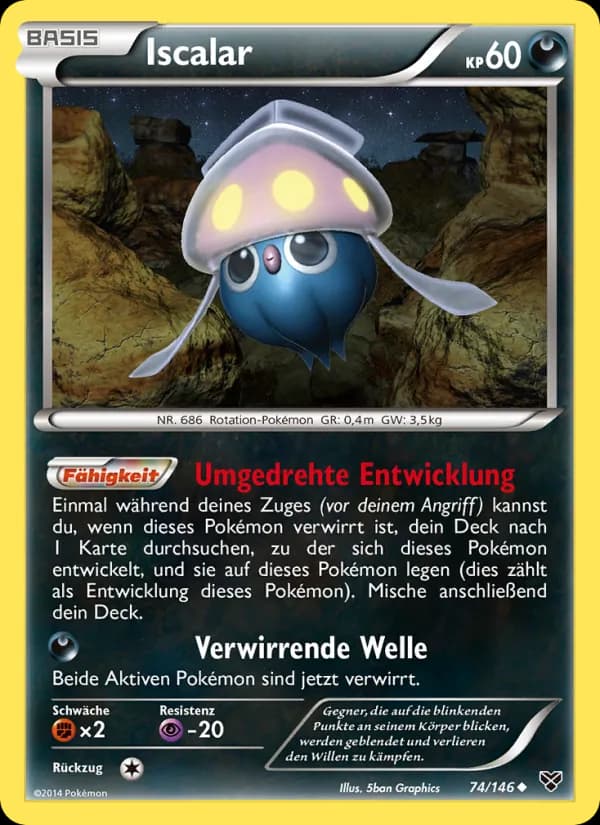 Iscalar card in German