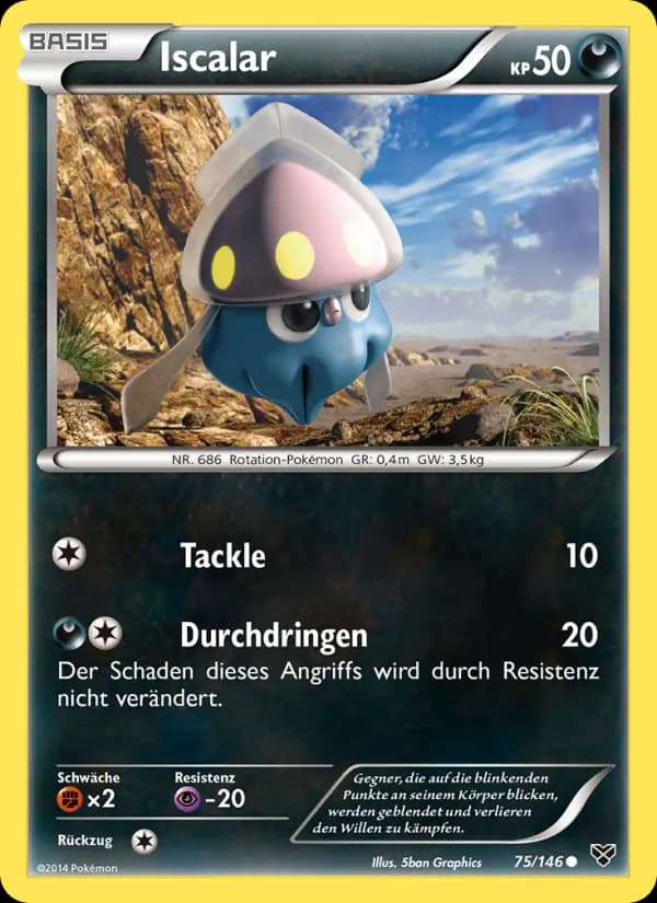 Iscalar card in German