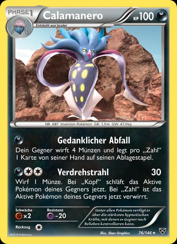Calamanero card in German