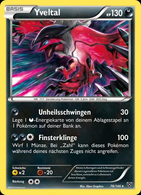 Yveltal card in German