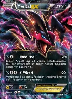 Yveltal EX card in German